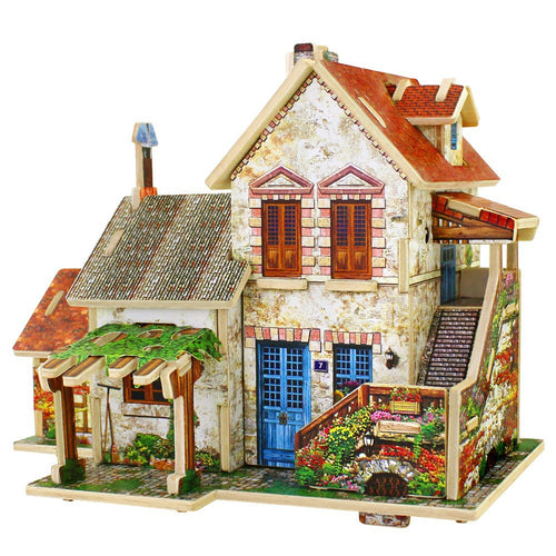 3D Wooden House Puzzle/Model