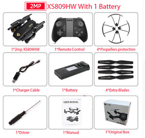 Visuo XS809W Foldable Drone with Wifi FPV