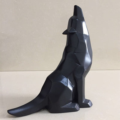 Black and White Wolf Figurines