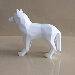 Black and White Wolf Figurines