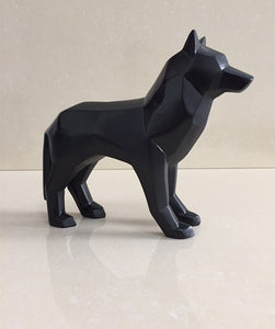 Black and White Wolf Figurines