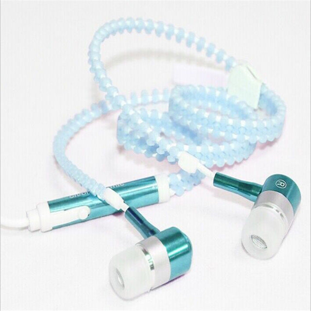 Glow In The Dark  Metal Earbuds With Mic