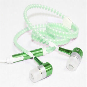 Glow In The Dark  Metal Earbuds With Mic