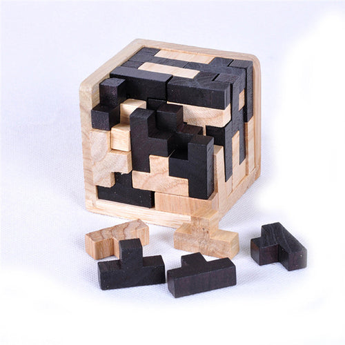 Wooden Cube Brainteaser Puzzle