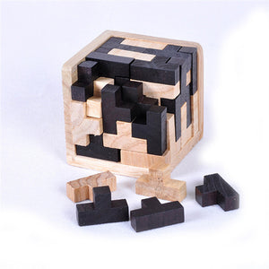 Wooden Cube Brainteaser Puzzle