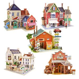 3D Wooden House Puzzles