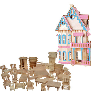 Wooden 3D Dollhouse Puzzle