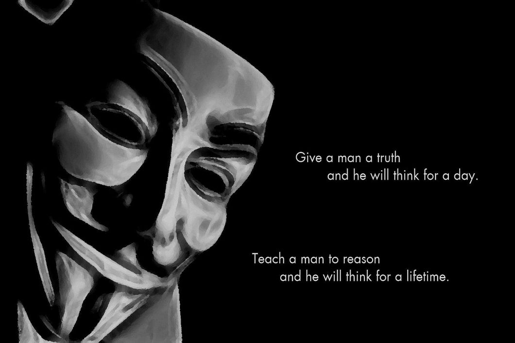 Guy Fawkes Anonymous Mask Wall Art