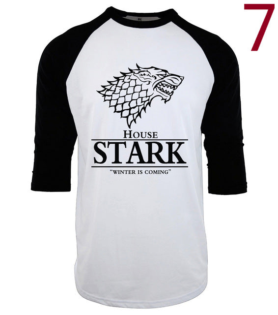 House of Stark Three Quarter Sleeve Casual  Tee