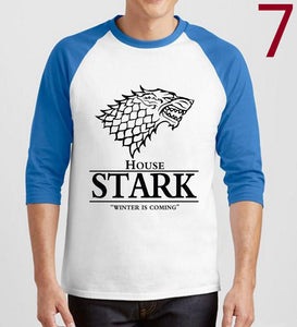 House of Stark Three Quarter Sleeve Casual  Tee