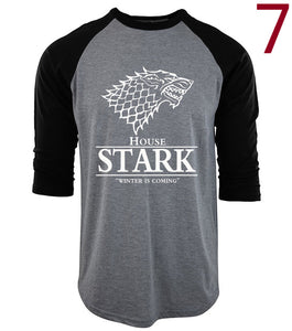 House of Stark Three Quarter Sleeve Casual  Tee