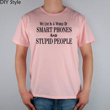 Smart Phones Stupid People Mens Humorous T-shirt